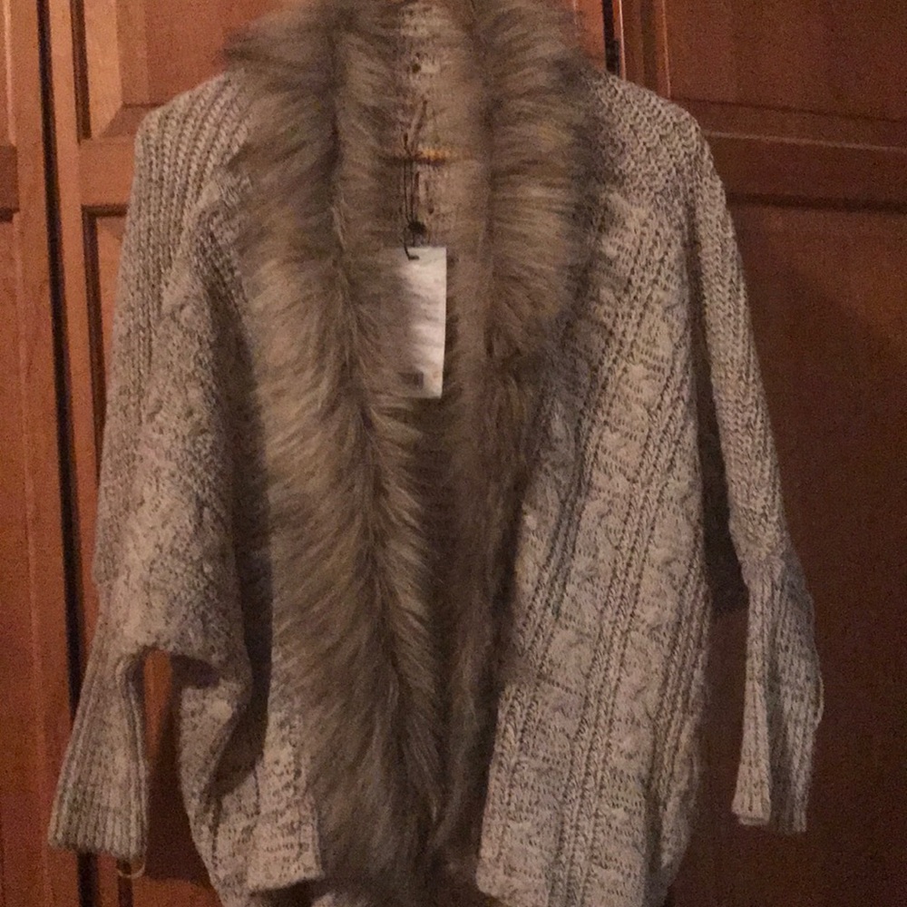 Faux fur sweater